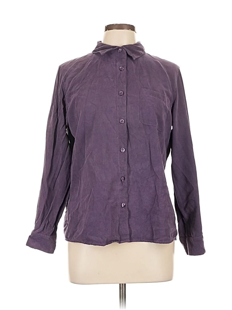 Pre-owned Genuine Sonoma Jean Company Long Sleeve Blouse In Purple