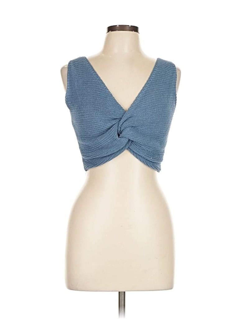 Pre-owned Miss Love Pullover Sweater In Blue