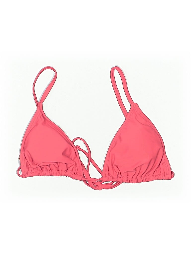 Pre-owned Old Navy Swimsuit Top Pink Solid Pattern Swimwear