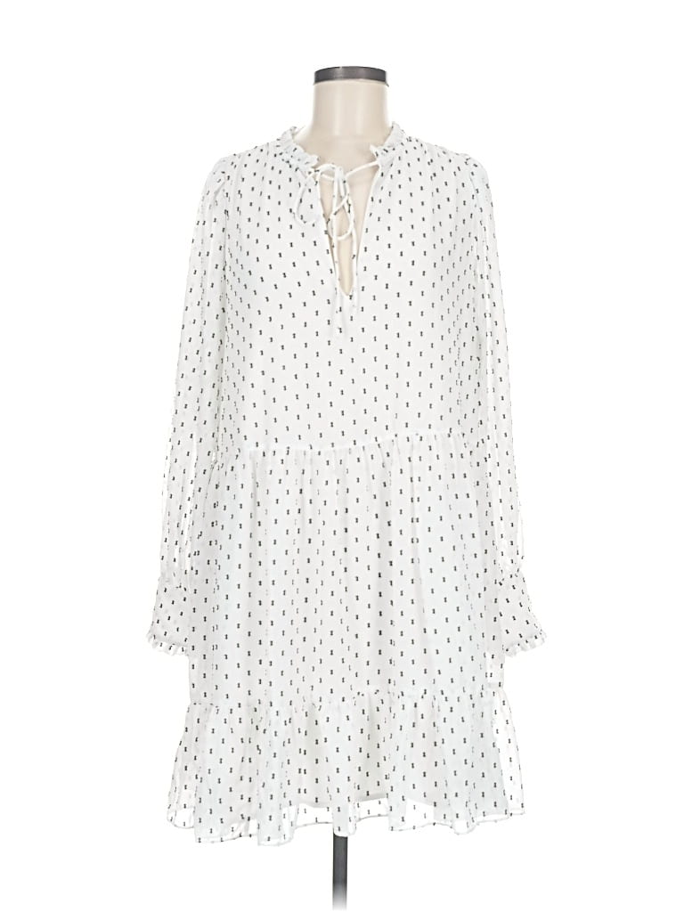 Pre-owned H&m Casual Dress In White