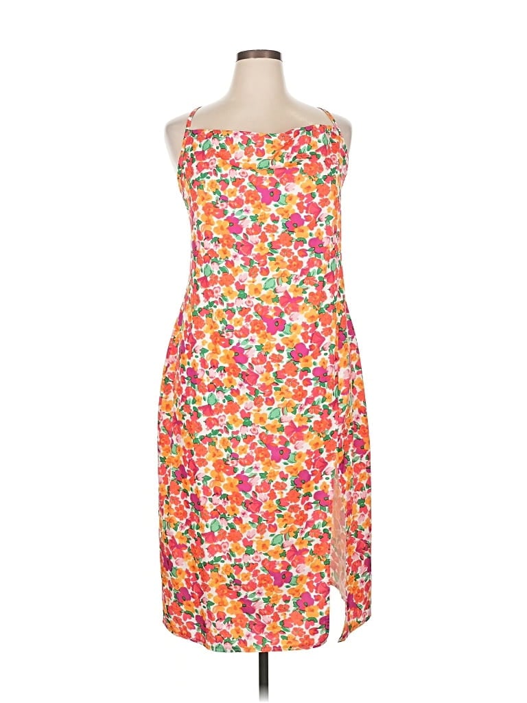 Pre-owned Shein Curve Casual Dress In Orange