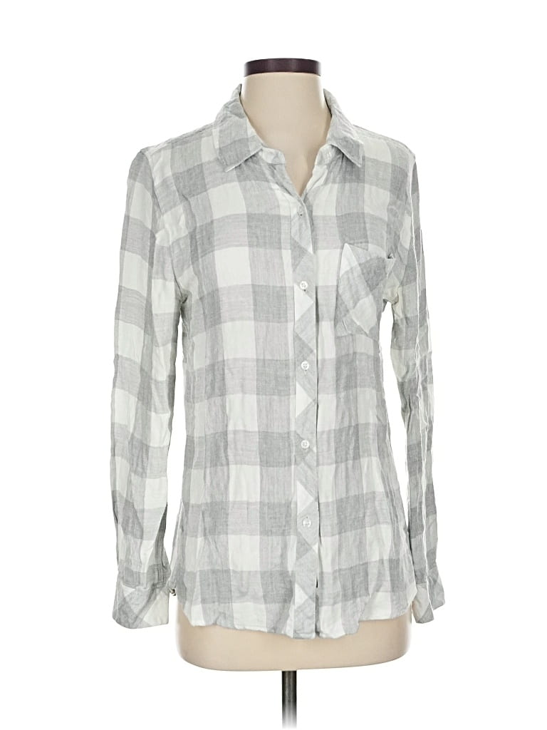 Pre-owned Rails Long Sleeve Button Down Shirt In Gray