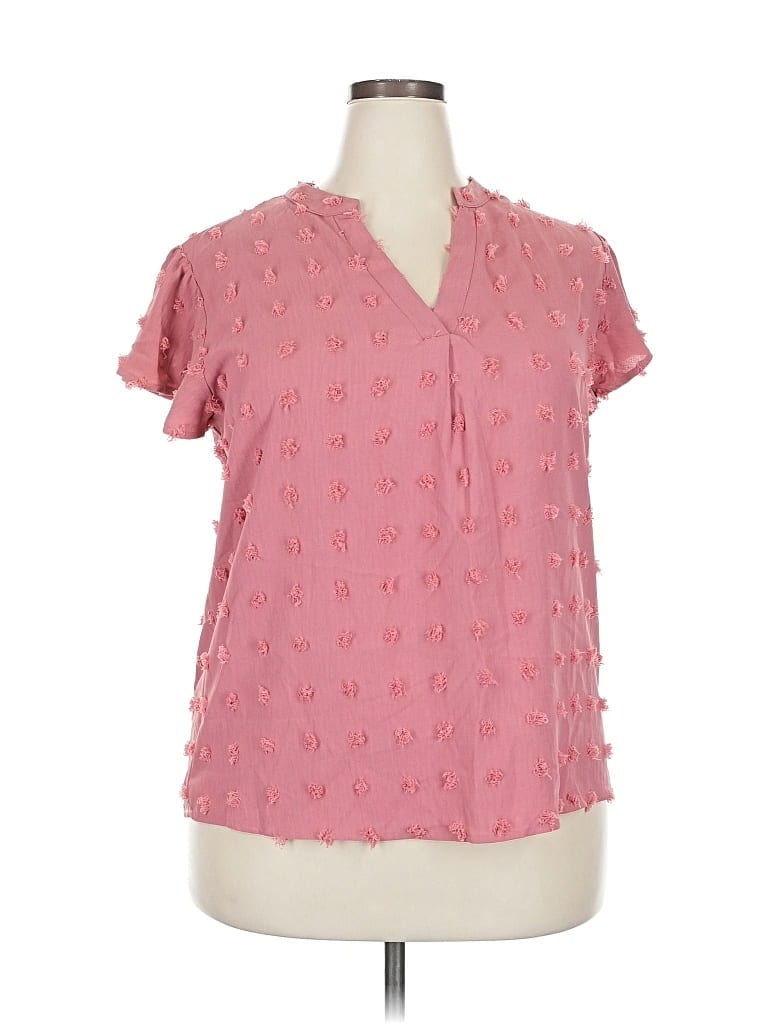 Pre-owned Blooming Jelly Short Sleeve Blouse In Pink