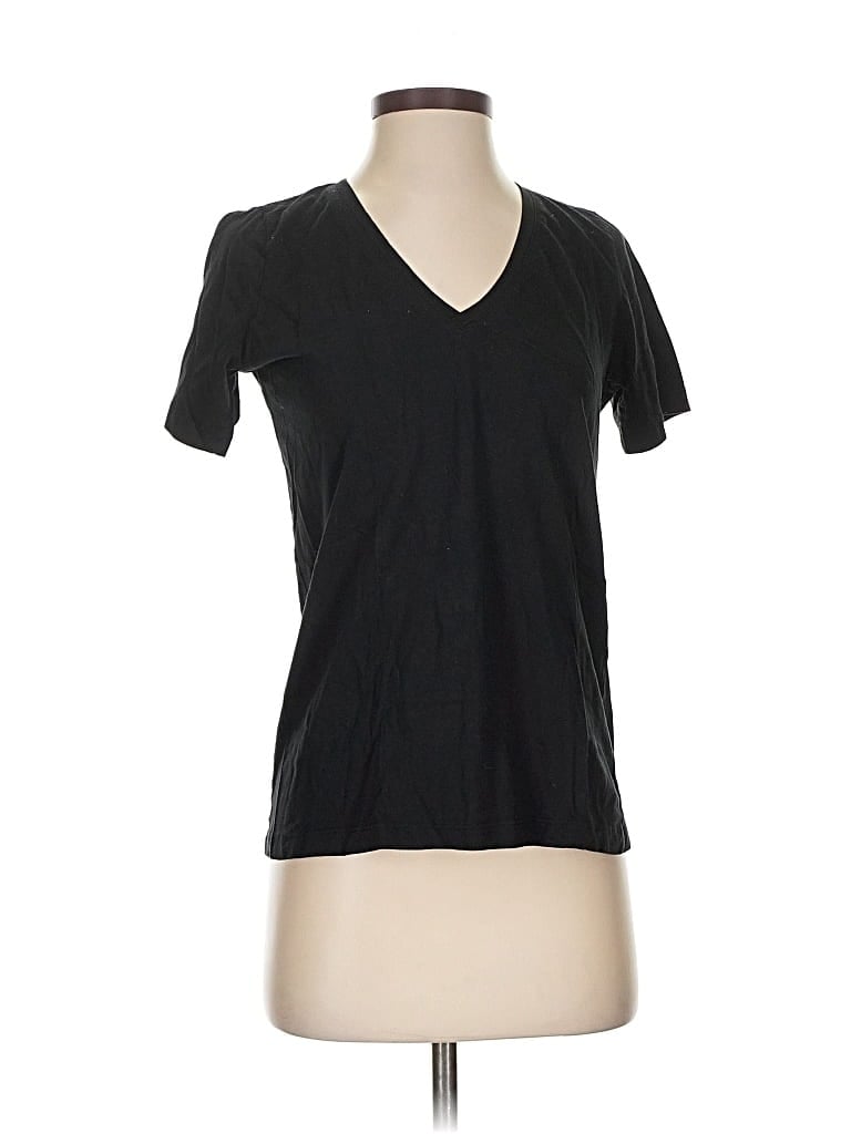 Pre-owned Stradivarius Short Sleeve T-shirt In Black