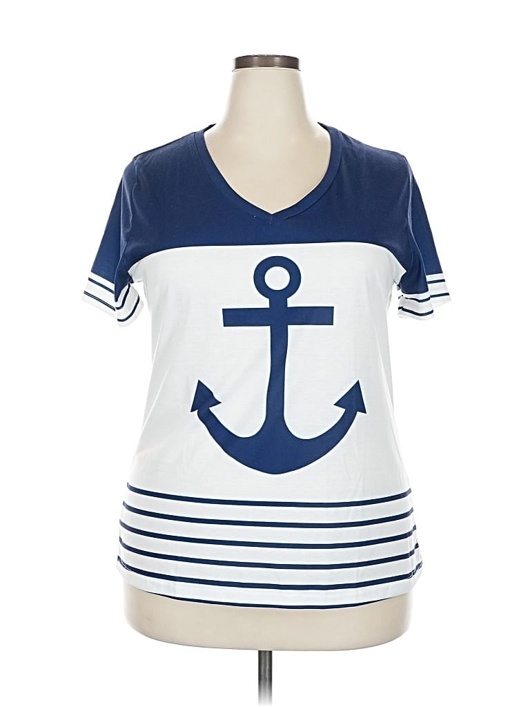 Pre-owned Unbranded Short Sleeve T-shirt In Blue