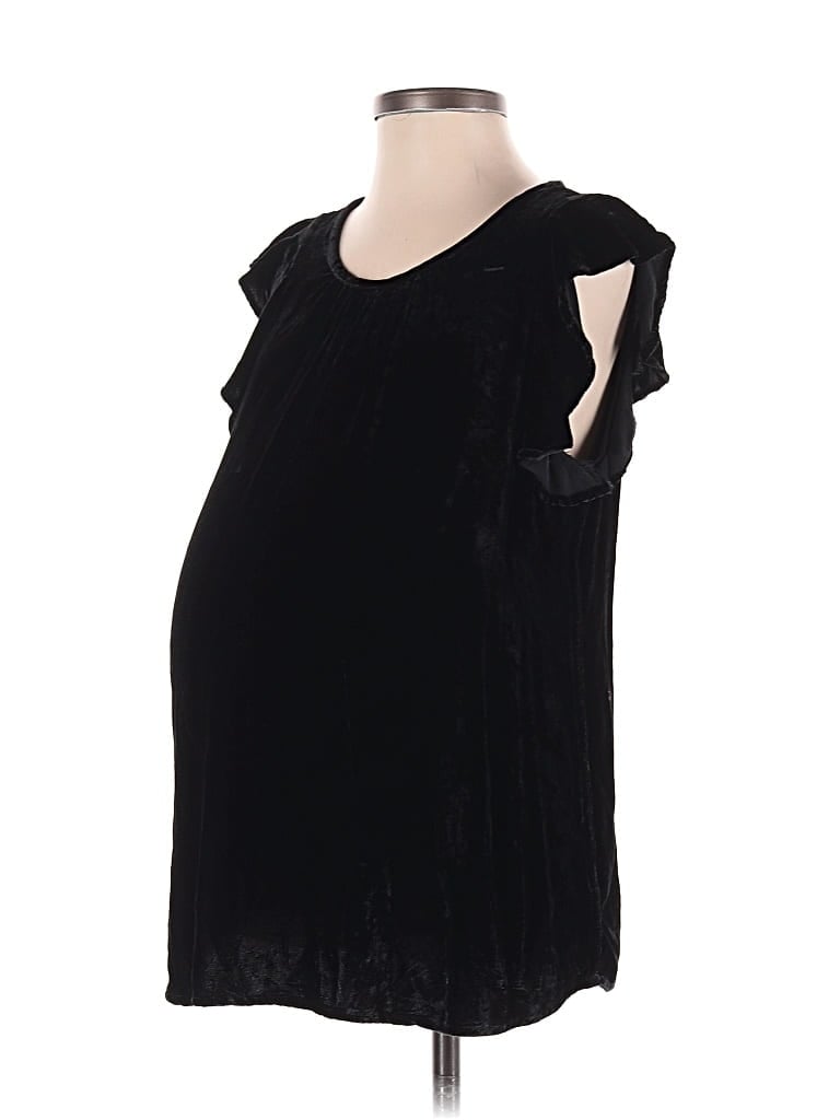 Pre-owned Gap - Maternity Sleeveless Top Black Cold Shoulder Neckline Tops