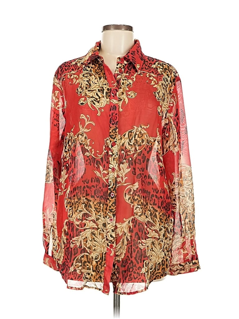 PRETTYLITTLETHING Pre-owned Long Sleeve Blouse In Red