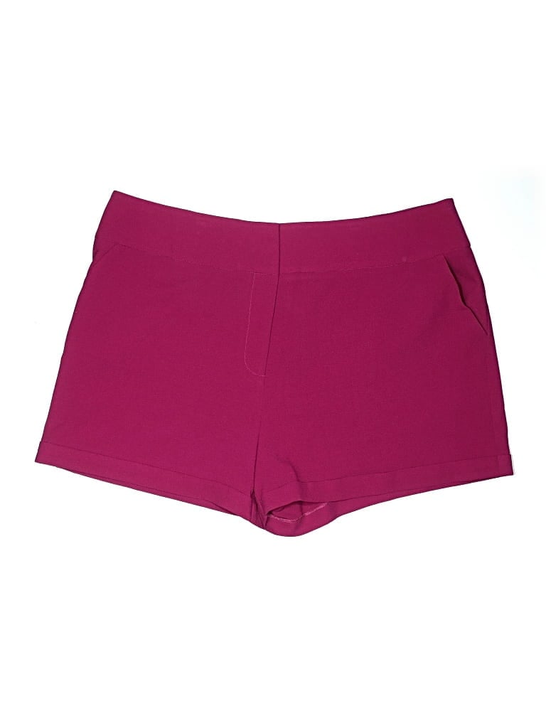 Pre-owned City Chic Shorts In Burgundy