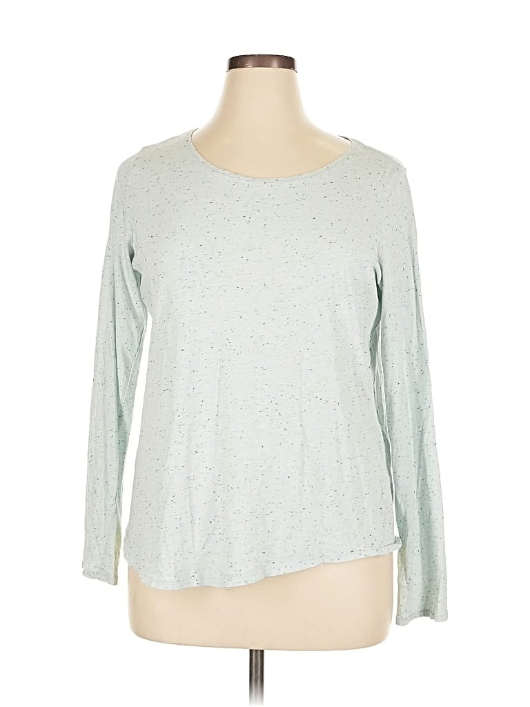 Pre-owned Sonoma Goods For Life Long Sleeve Top Gray Crew Neck Tops