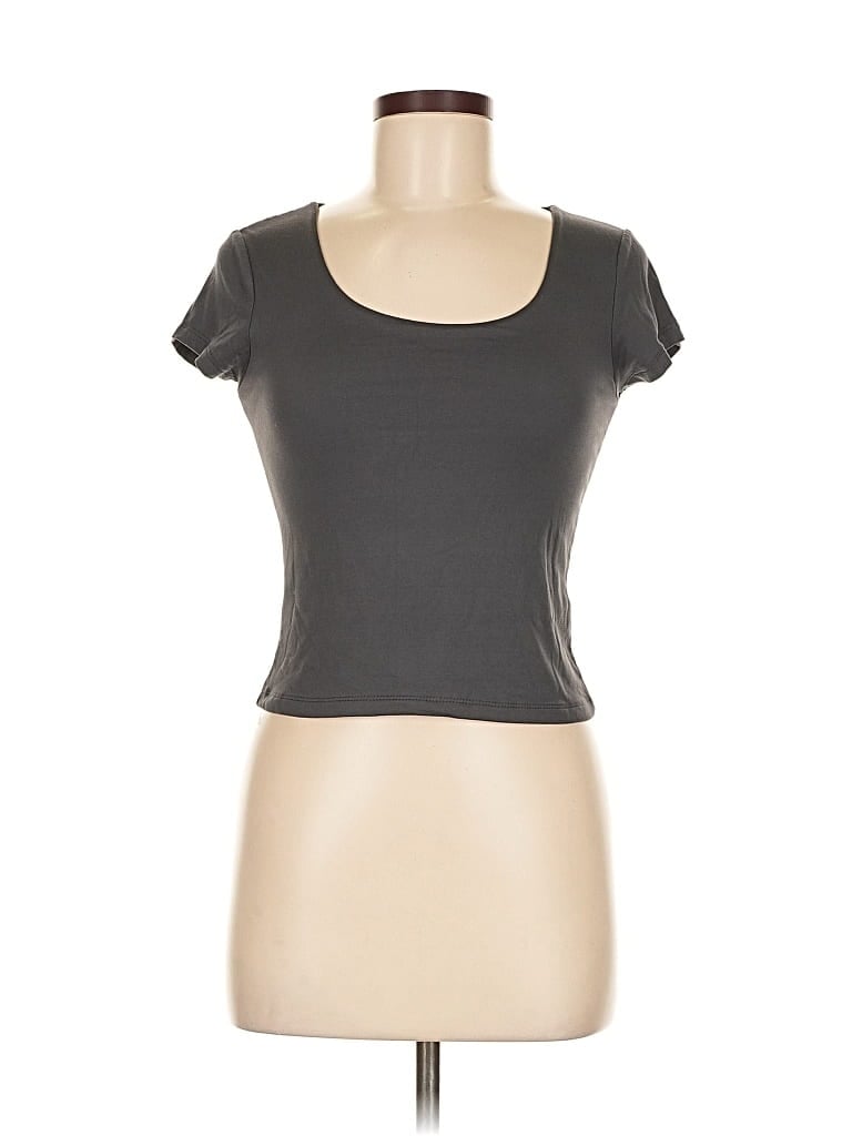 Pre-owned Faded Rose Short Sleeve T-shirt In Gray