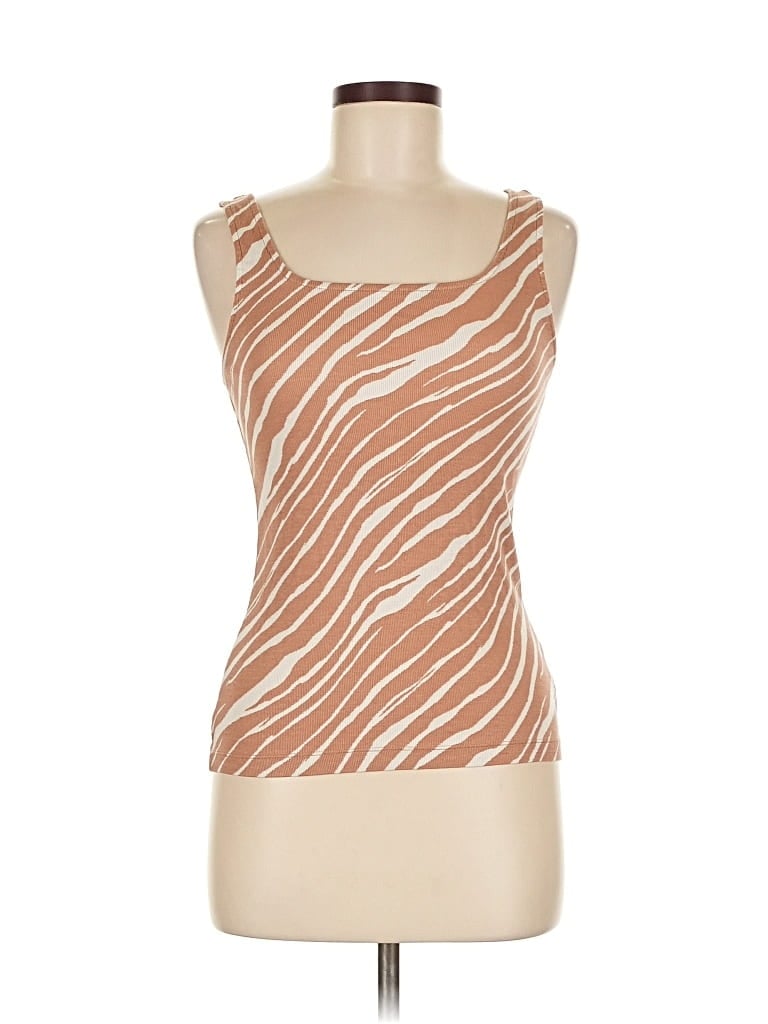 Pre-owned A New Day Tank Top Brown Strapless Neckline Tops