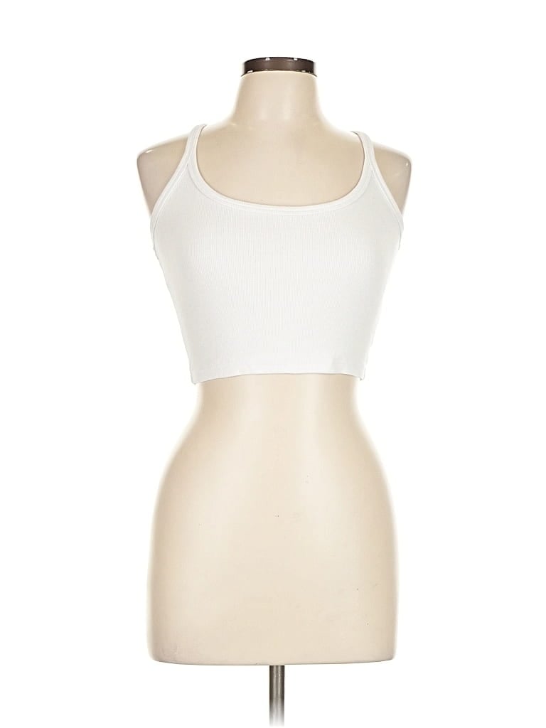 Pre-owned Assorted Brands Tank Top Ivory Halter Neckline Tops In White