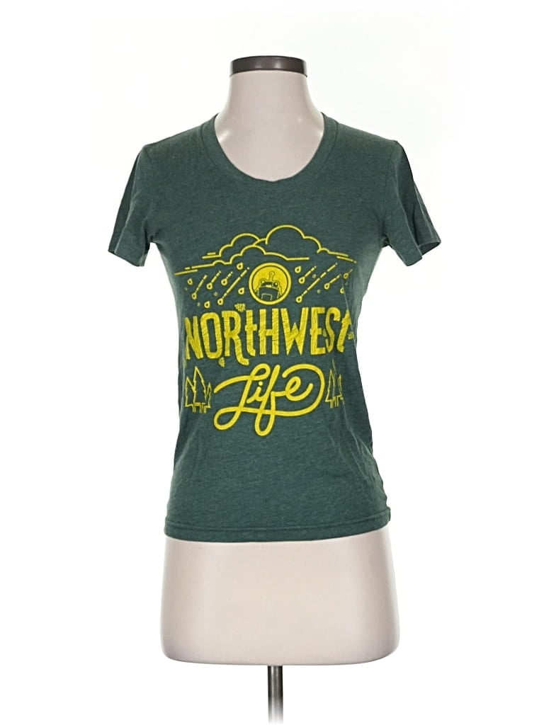 Pre-owned Unbranded Short Sleeve T-shirt In Green