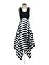Nicholas Stripes Black Casual Dress Size 00 - photo 1