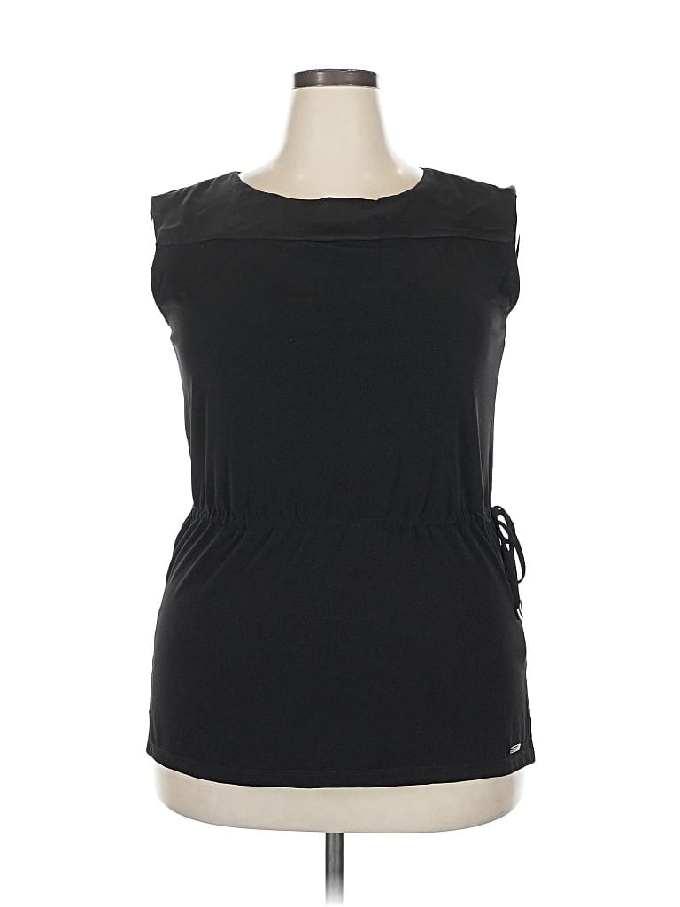 Pre-owned Calvin Klein Sleeveless Top Black Boatneck Tops