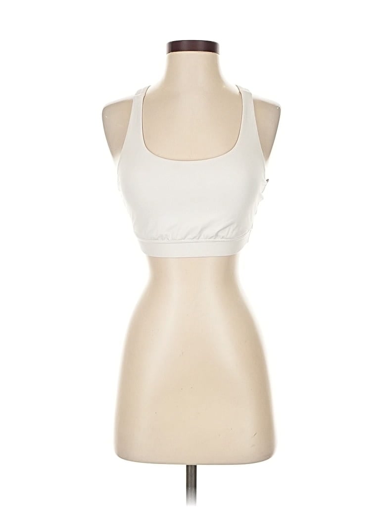 Pre-owned Lululemon Athletica Tank Top Ivory Strapless Neckline Tops In White
