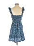 Devi 100% Rayon Hearts Blue Casual Dress Size S - photo 2