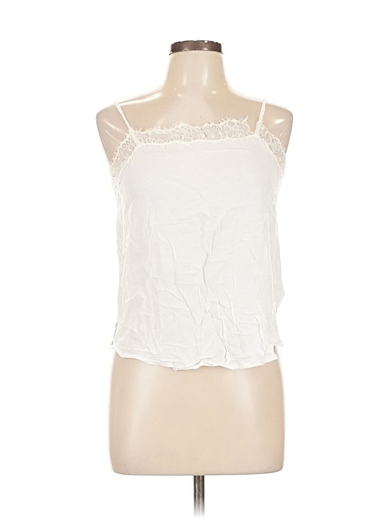 Pre-owned Pins And Needles Tank Top White Halter Neckline Tops