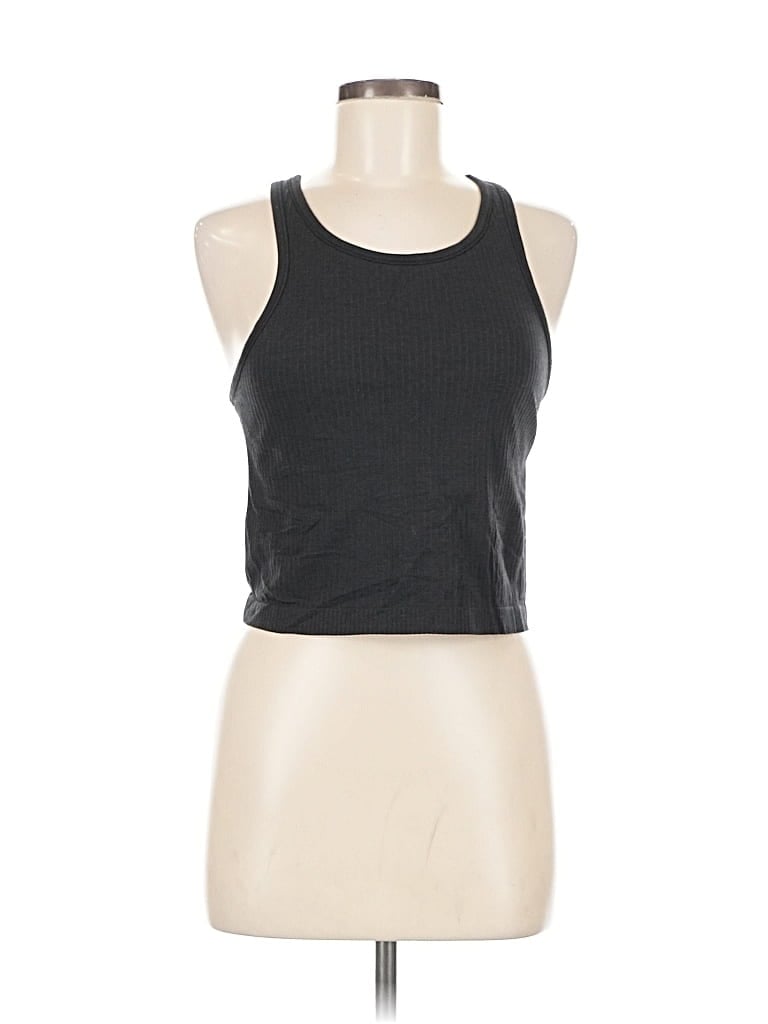 Pre-owned Lululemon Athletica Tank Top Gray Halter Neckline Tops