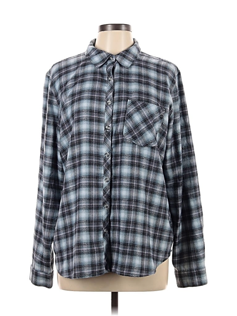 Pre-owned Maurices Long Sleeve Blouse In Blue