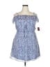 Mossimo Supply Co. 100% Polyester Paisley Blue Casual Dress Size XXL - photo 1