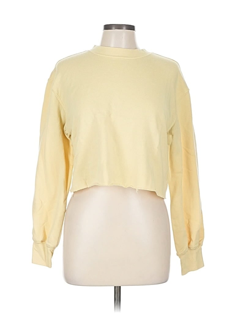 Pre-owned Divided By H&m Sweatshirt In Yellow