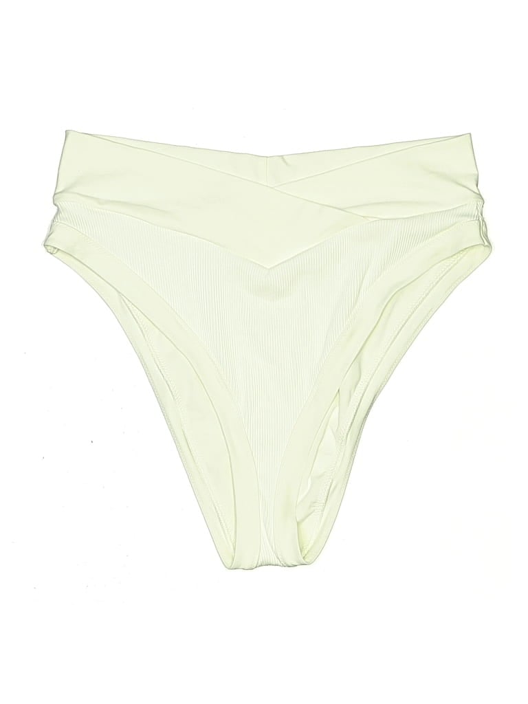 Pre-owned Aerie Swimsuit Bottoms In White