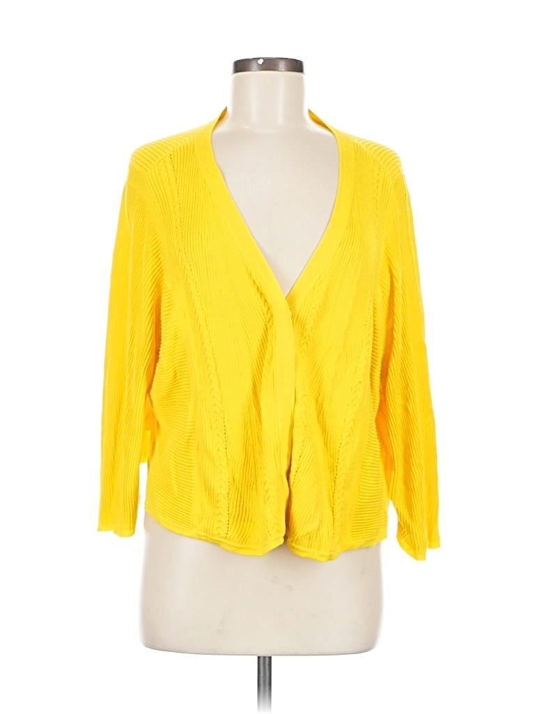 Pre-owned Cabi Cardigan Sweater In Yellow