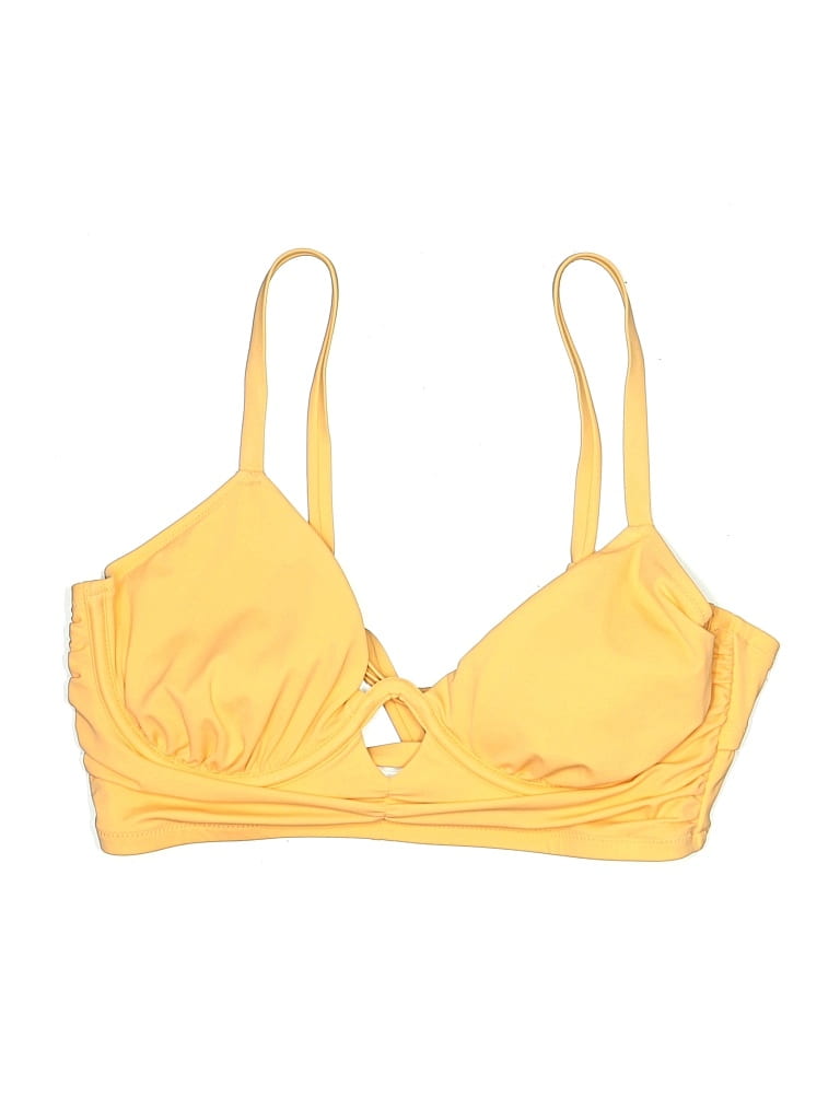 Pre-owned Shade & Shore Swimsuit Top Yellow Swimwear