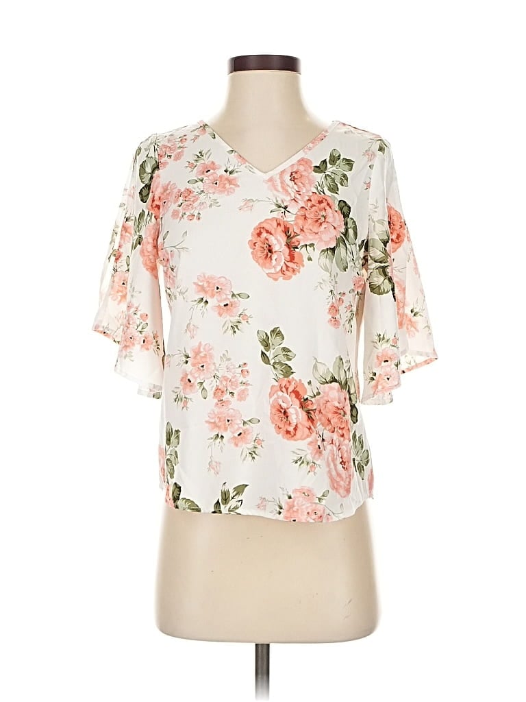 UNBRANDED Pre-owned Short Sleeve Blouse In Orange