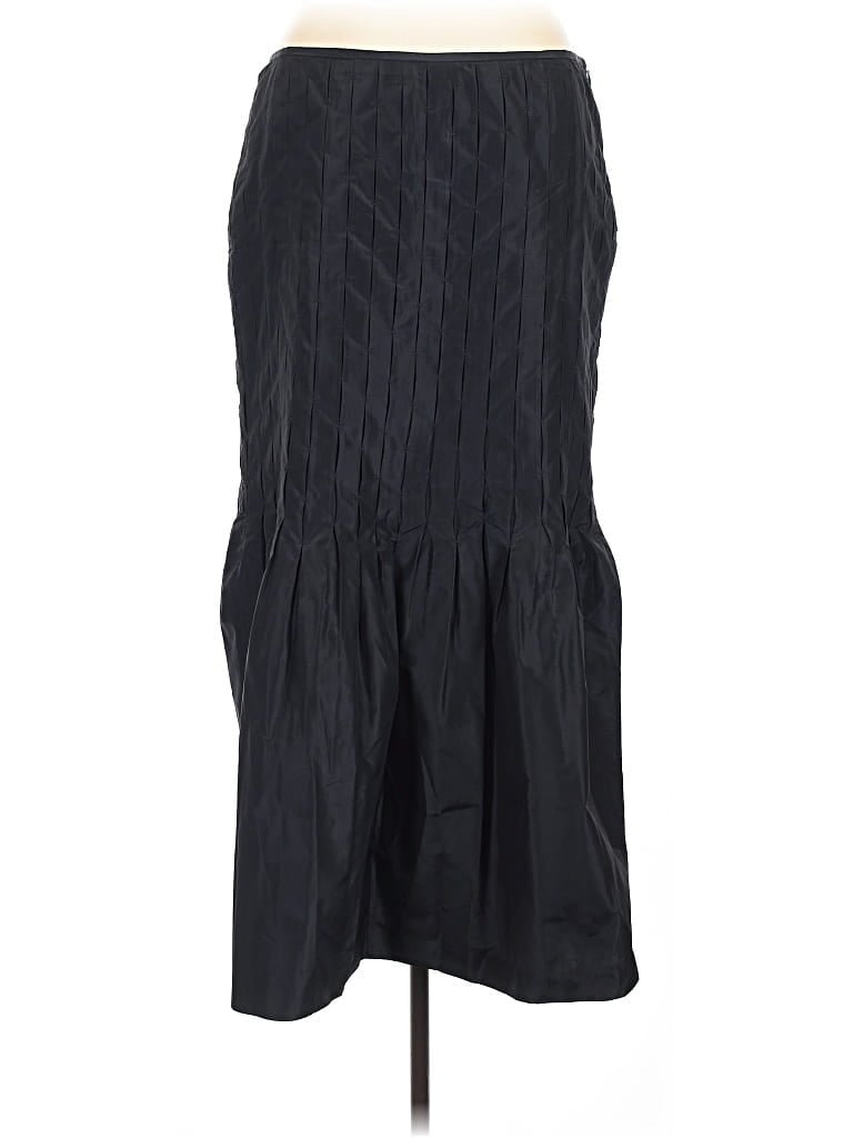 Pre-owned Doncaster Collection Silk Skirt In Black