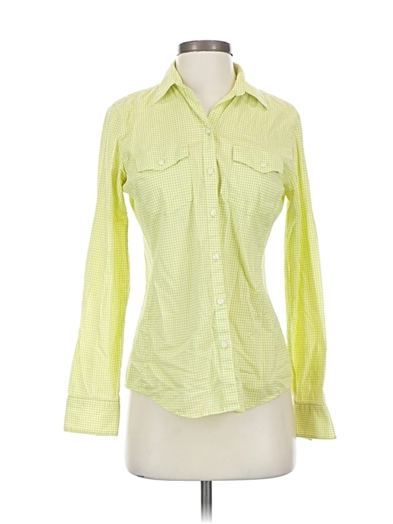 BANANA REPUBLIC Pre-owned Long Sleeve Blouse In Green
