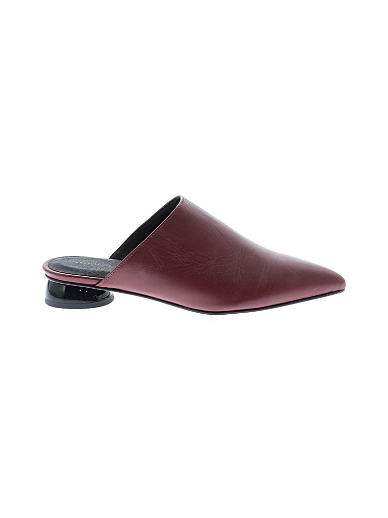 Pre-owned Anthropologie Mule/clog In Burgundy