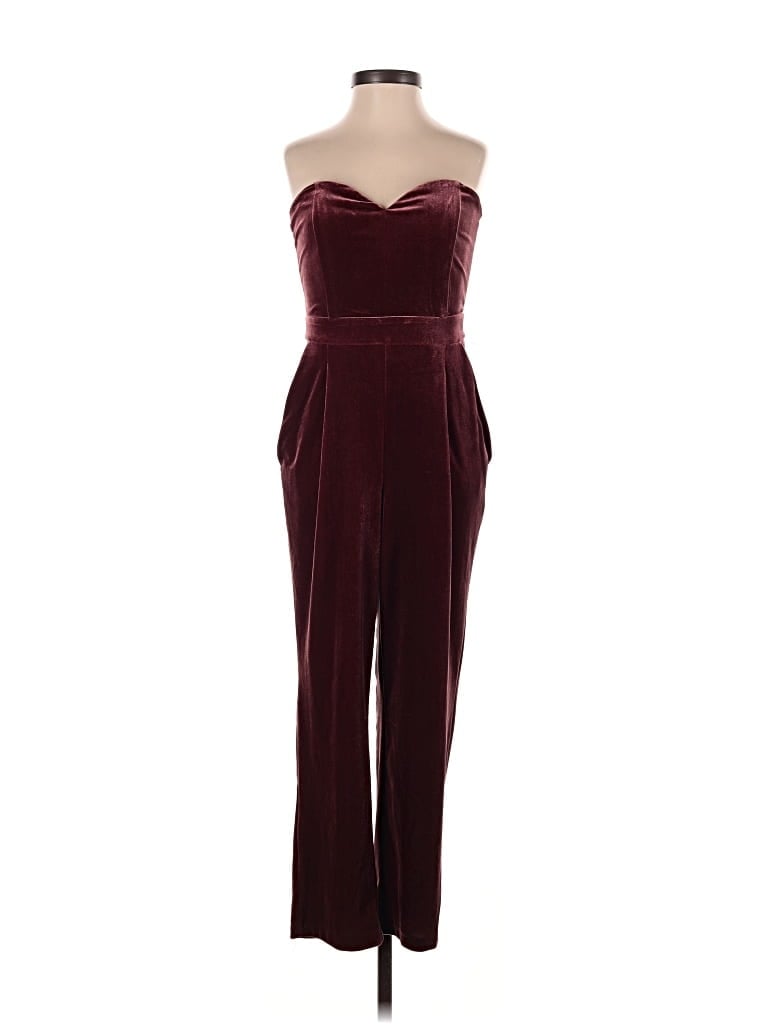 Pre-owned Express Jumpsuit In Burgundy