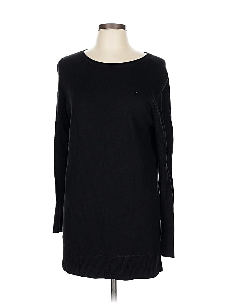 Pre-owned Ann Taylor Loft Outlet Long Sleeve T-shirt In Black