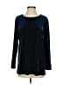 Kathie Lee Blue Long Sleeve Top Size S - photo 1