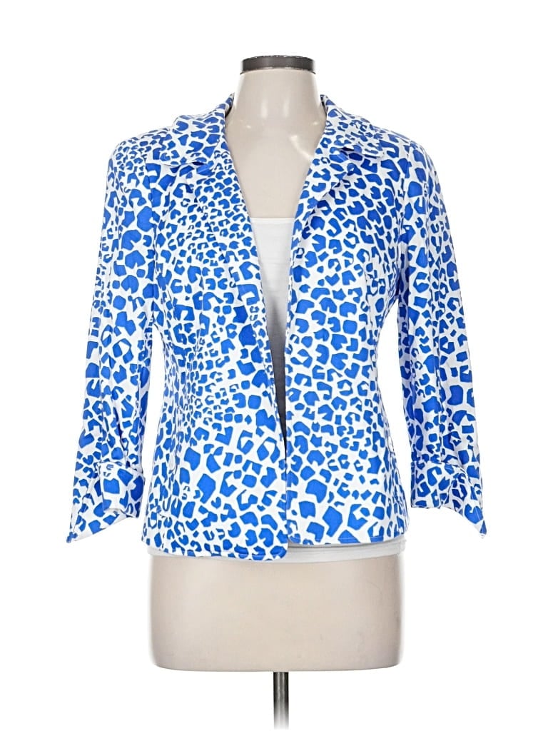 Pre-owned Nina Mclemore Blazer Jacket In Blue