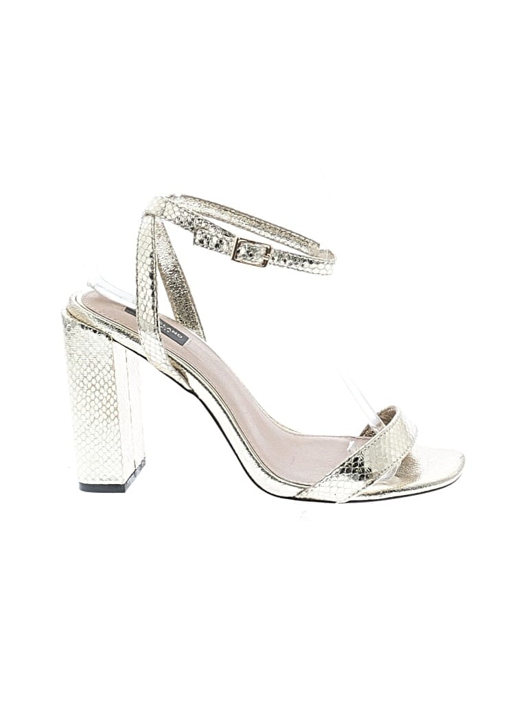 Pre-owned River Island Heels In Gold