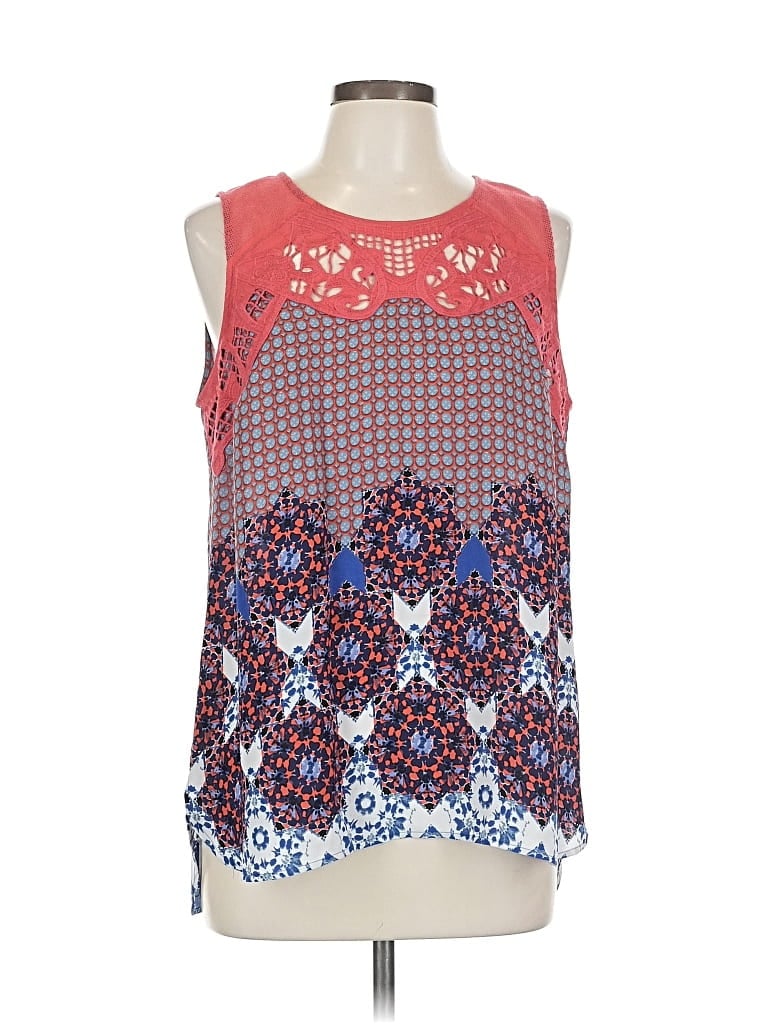 Pre-owned Pale Sky Sleeveless Blouse In Red