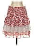 Q&A 100% Polyester Animal Print Red Casual Skirt Size S - photo 1