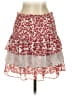 Q&A 100% Polyester Animal Print Red Casual Skirt Size S - photo 2