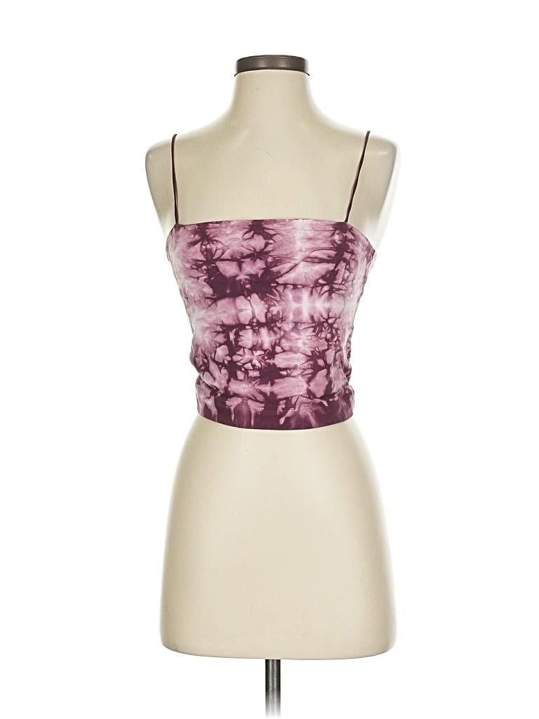 Pre-owned American Eagle Outfitters Tank Top Purple Strapless Neckline Tops