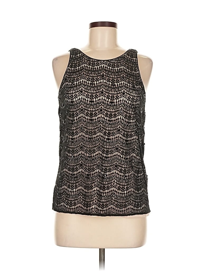 Pre-owned Ann Taylor Sleeveless Blouse In Black