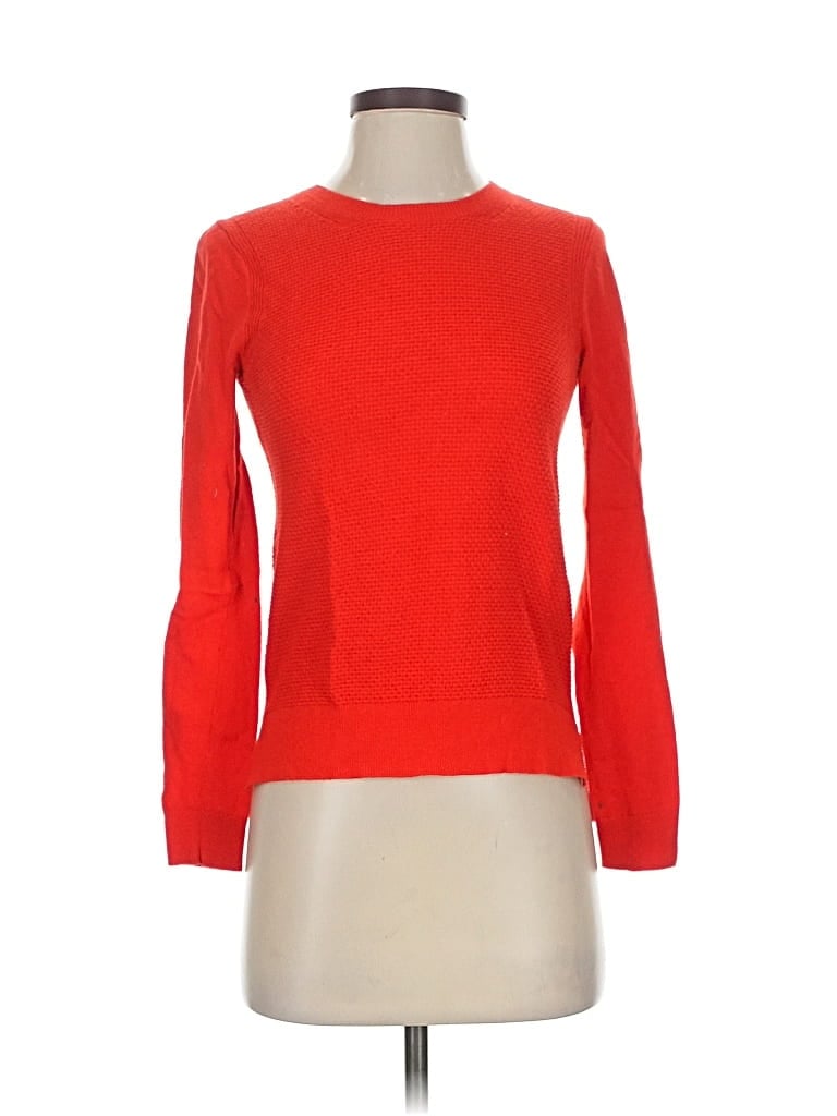 Pre-owned Ann Taylor Loft Long Sleeve T-shirt In Red