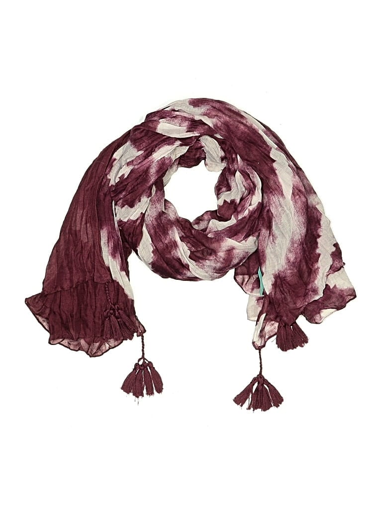 Pre-owned Assorted Brands Scarf In Burgundy