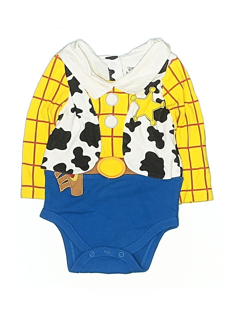 Pre-owned Disney Baby Babies' Long Sleeve Onesie In Yellow