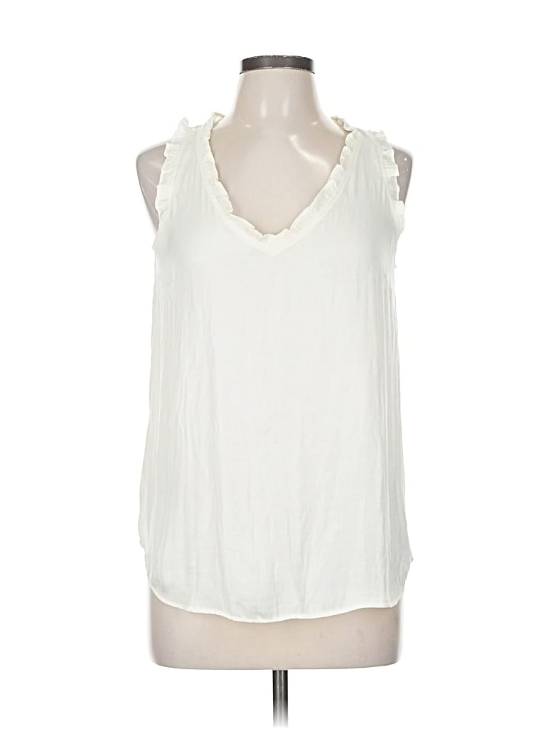 Pre-owned Lc Lauren Conrad Sleeveless Blouse In White