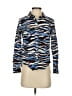 Boden 100% Cotton Animal Print Blue Long Sleeve Button-Down Shirt Size 2 (petite) - photo 1