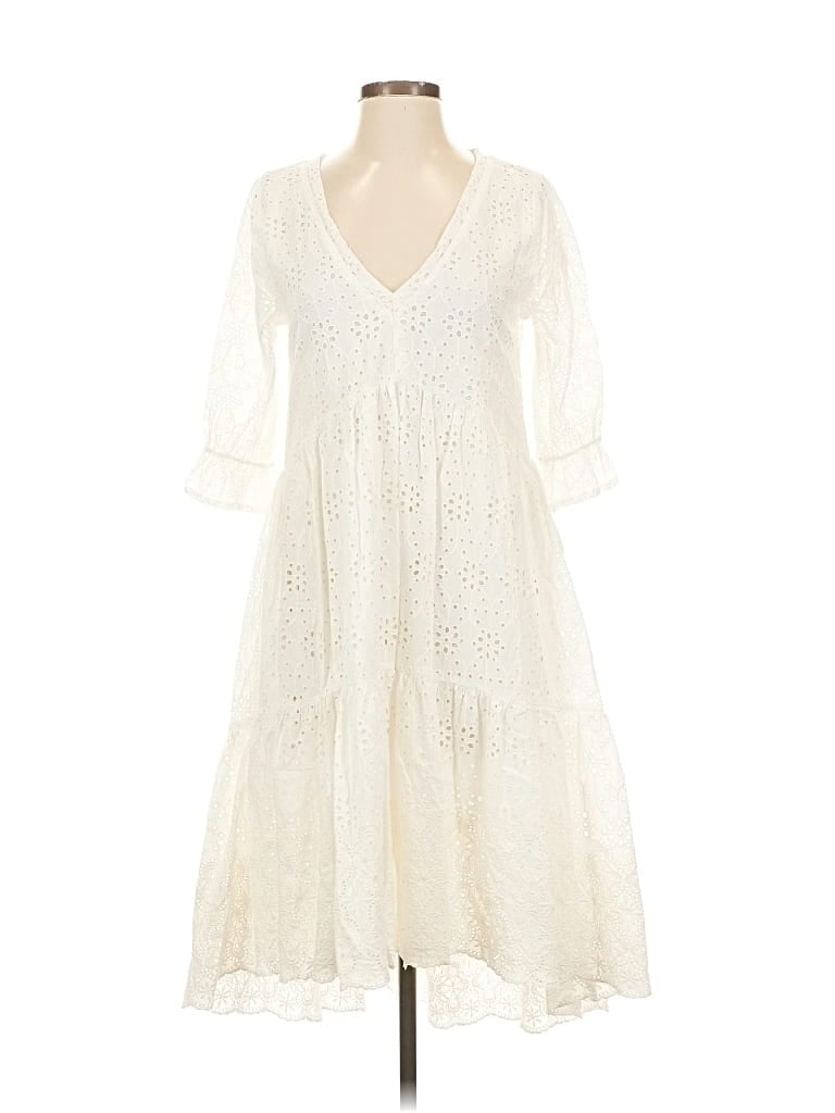 Pre-owned Sundance Casual Dress In White