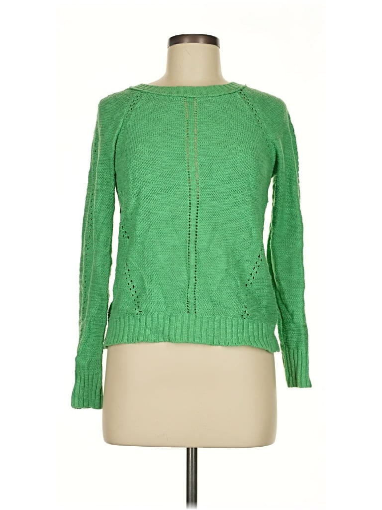 Pre-owned Ann Taylor Loft Pullover Sweater In Green